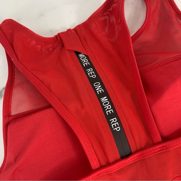 ZIYA ALL STAR High Impact Active Red Mesh Zip BRA Large L - Picture 6 of 11